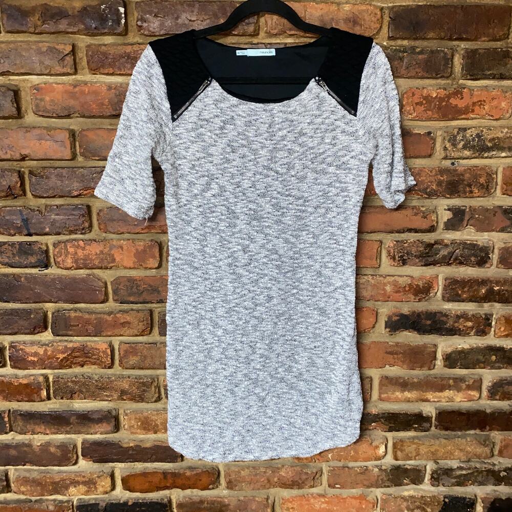 Maurices Gray knit Short Sleeve Mini Sweater Dress Women's Size XS